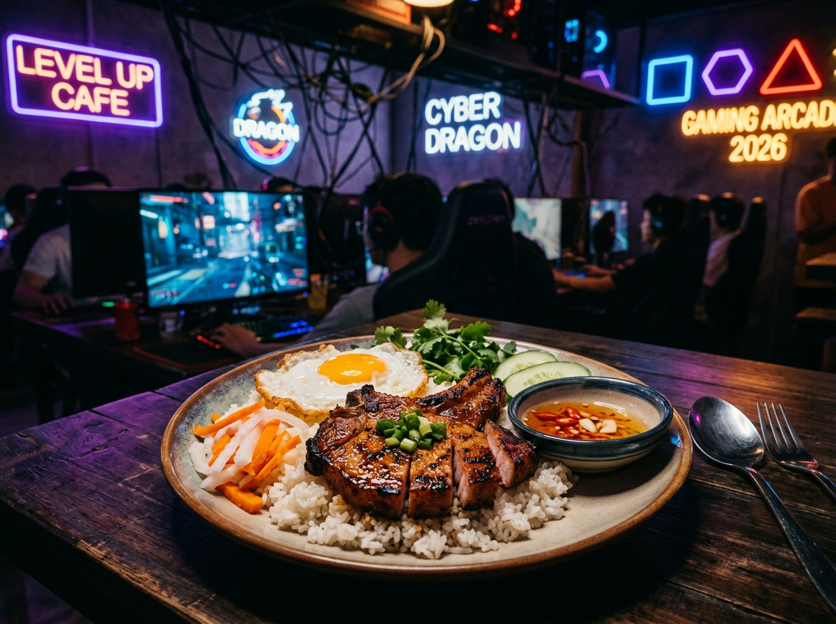 Cơm tấm sườn bì chả
